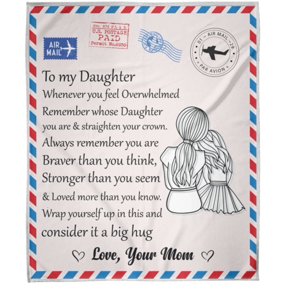 To My Daughter  Arctic Fleece Blanket 50x60