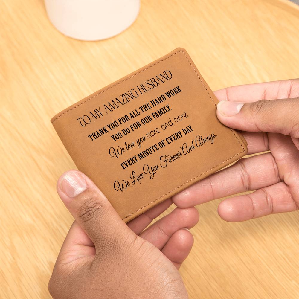 To My Husband | Graphic Leather Wallet