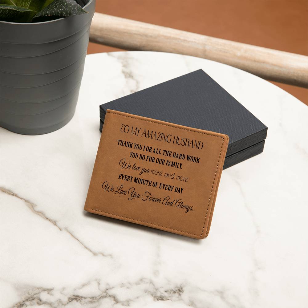 To My Husband | Graphic Leather Wallet