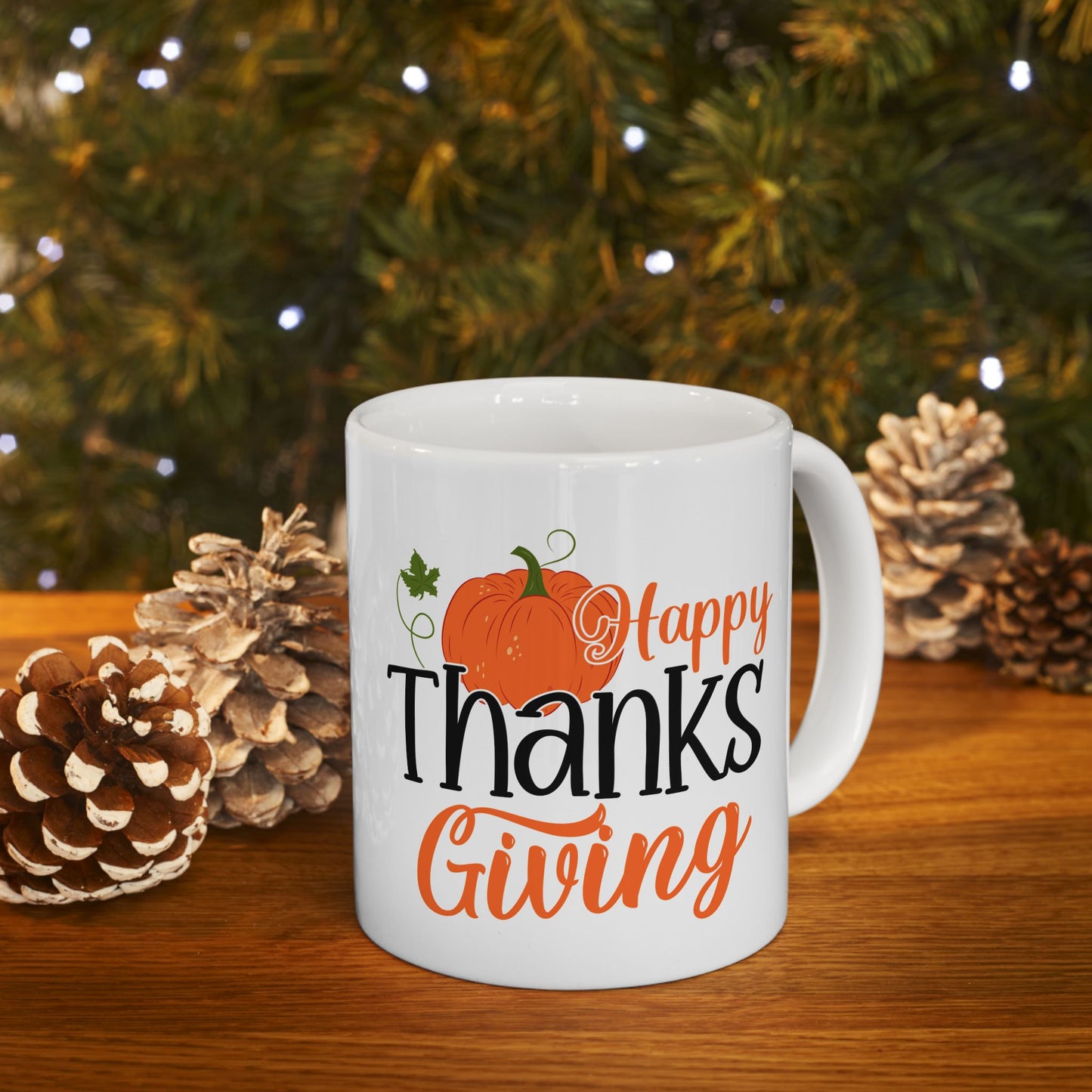 Happy Thanksgiving | Ceramic Mug, (11oz, 15oz)