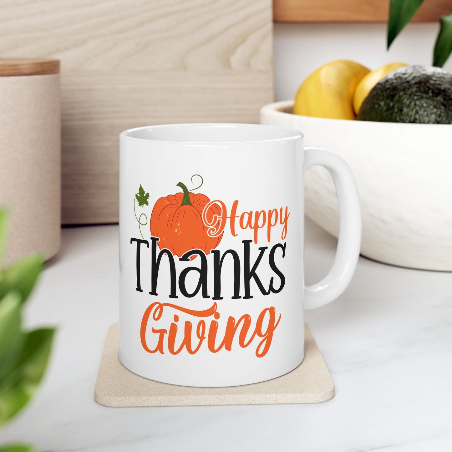 Happy Thanksgiving | Ceramic Mug, (11oz, 15oz)