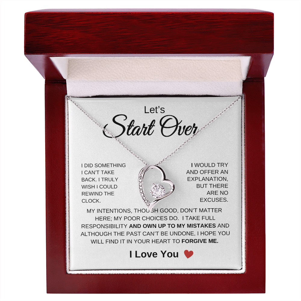 Let's Start Over/Forgive Me/Forever Love Necklace