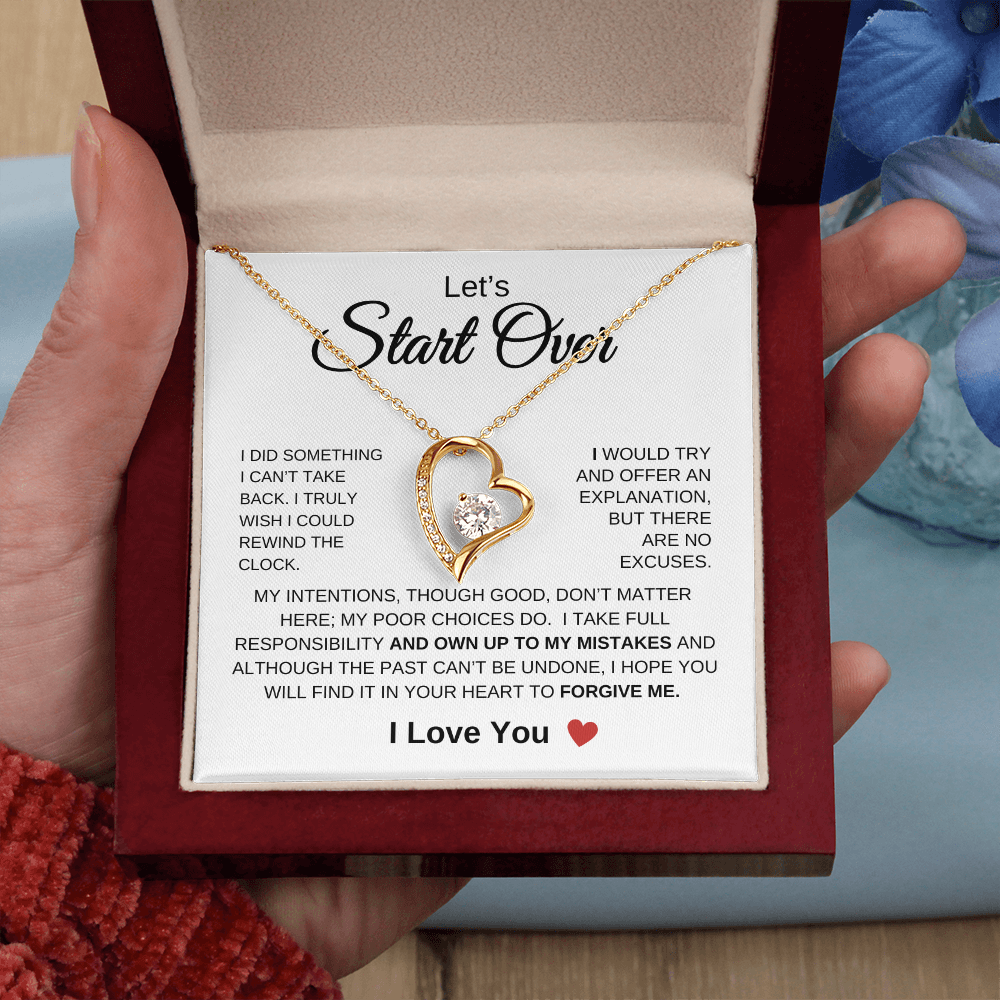 Let's Start Over/Forgive Me/Forever Love Necklace