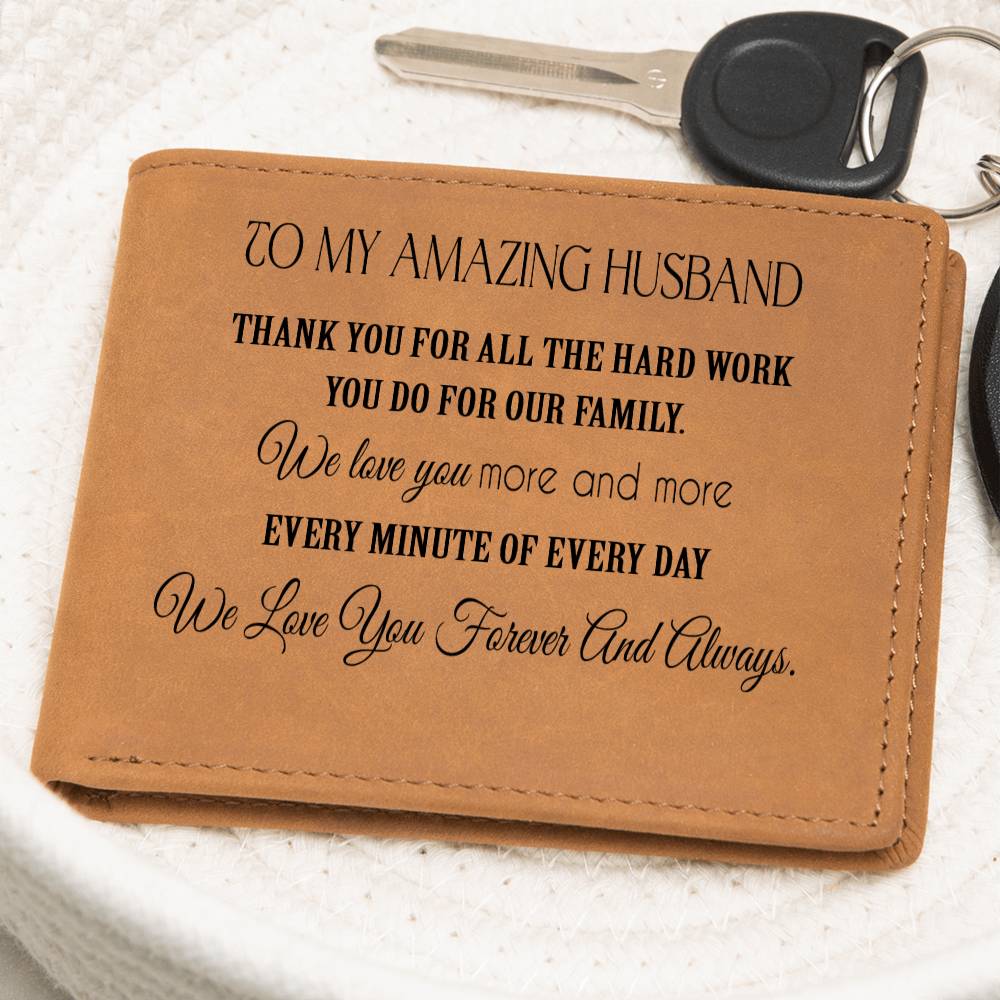 To My Husband | Graphic Leather Wallet