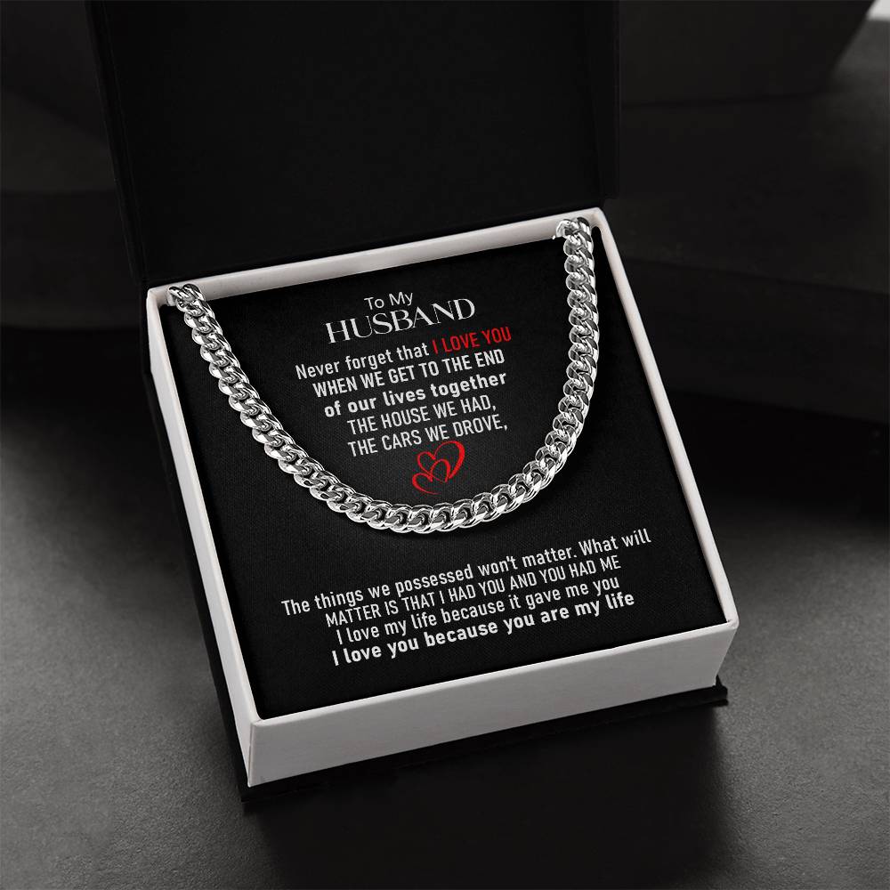 To My Husband | Cuban Link Chain