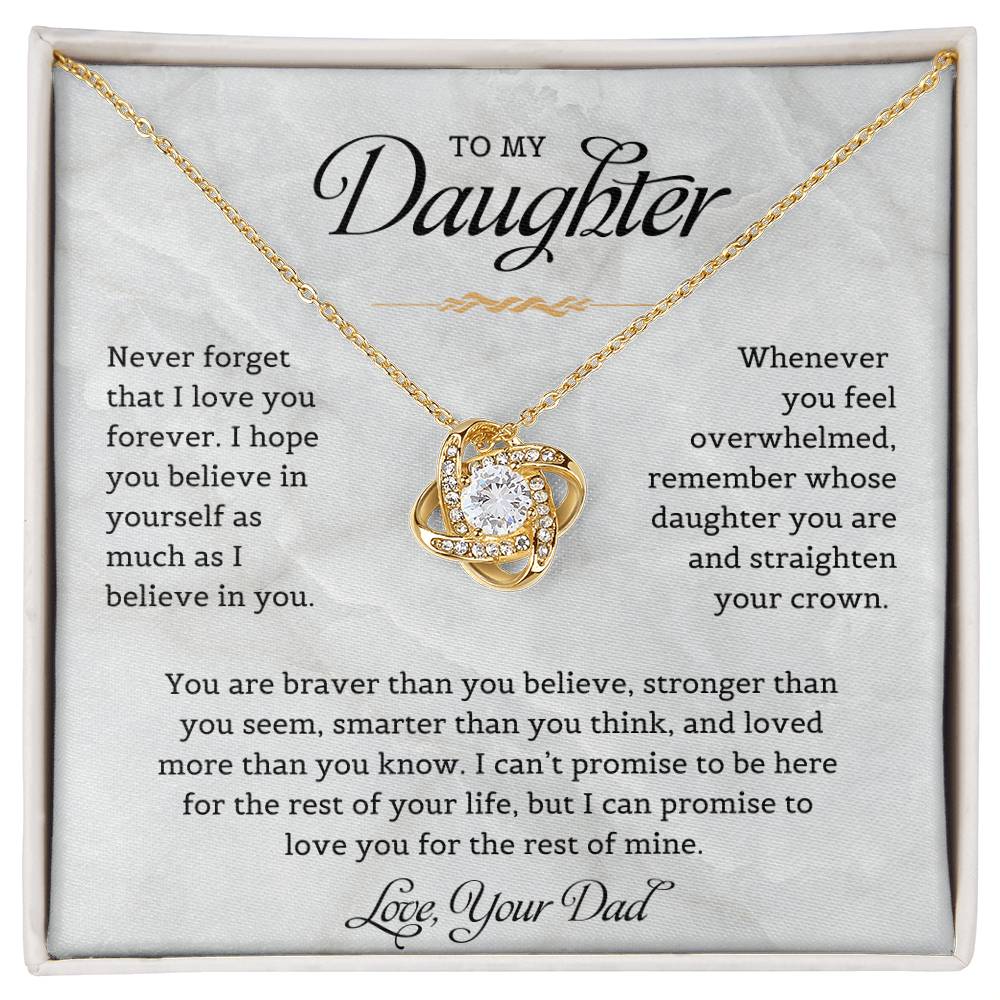 To My Daughter | Love Knot Necklace