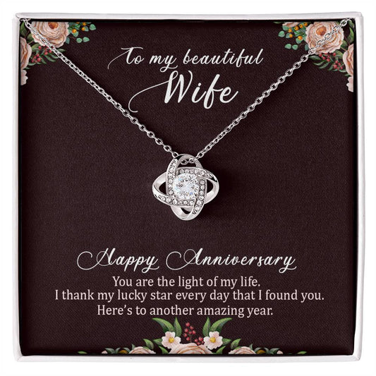 Happy  Anniversary LoveKnot Necklace