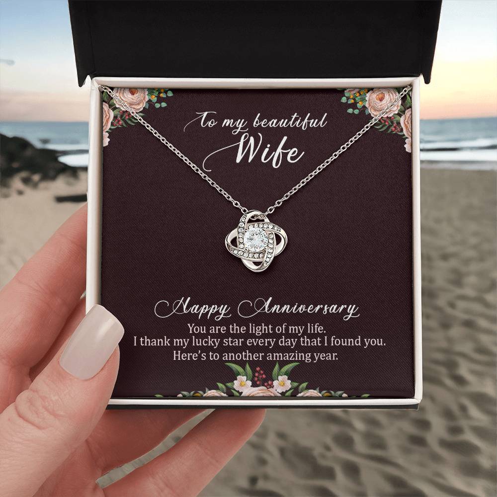 Happy  Anniversary LoveKnot Necklace