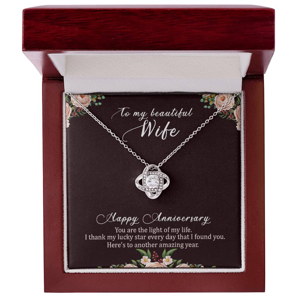 Happy  Anniversary LoveKnot Necklace