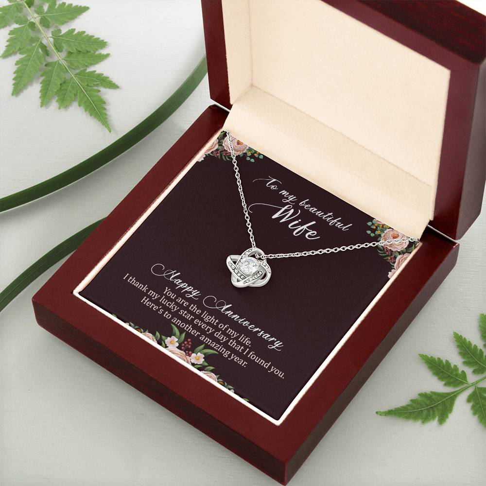 Happy  Anniversary LoveKnot Necklace