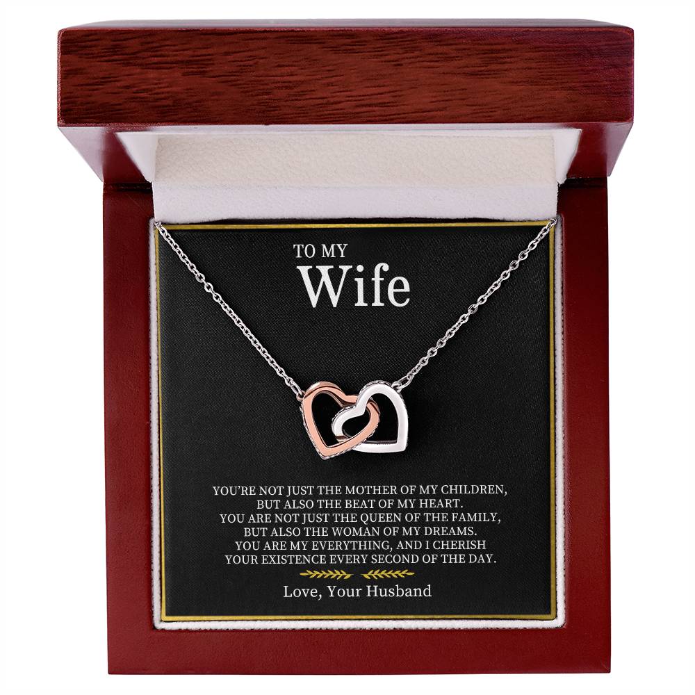 To My Wife | Interlocking Hearts necklace