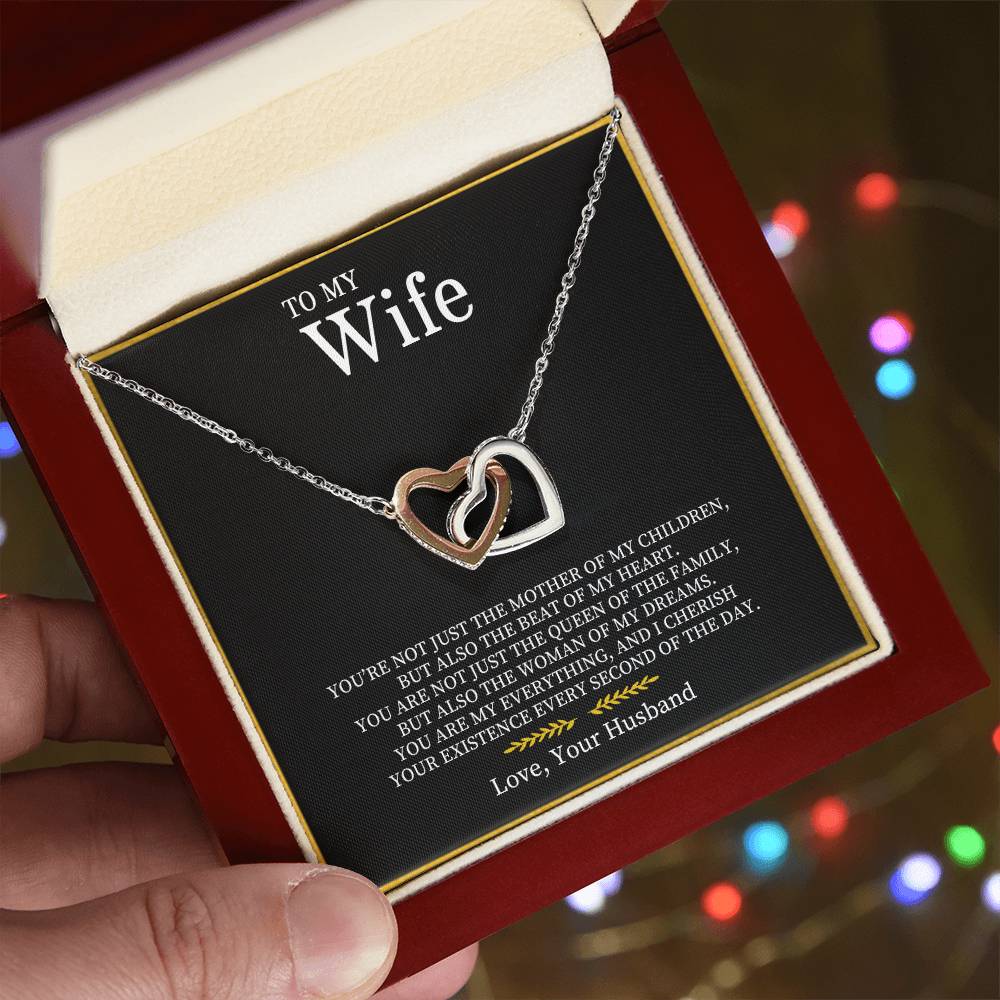 To My Wife | Interlocking Hearts necklace