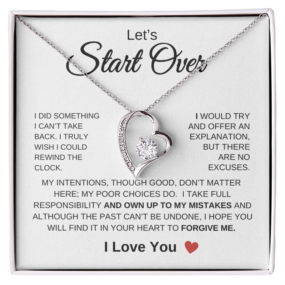 Let's Start Over/Forgive Me/Forever Love Necklace