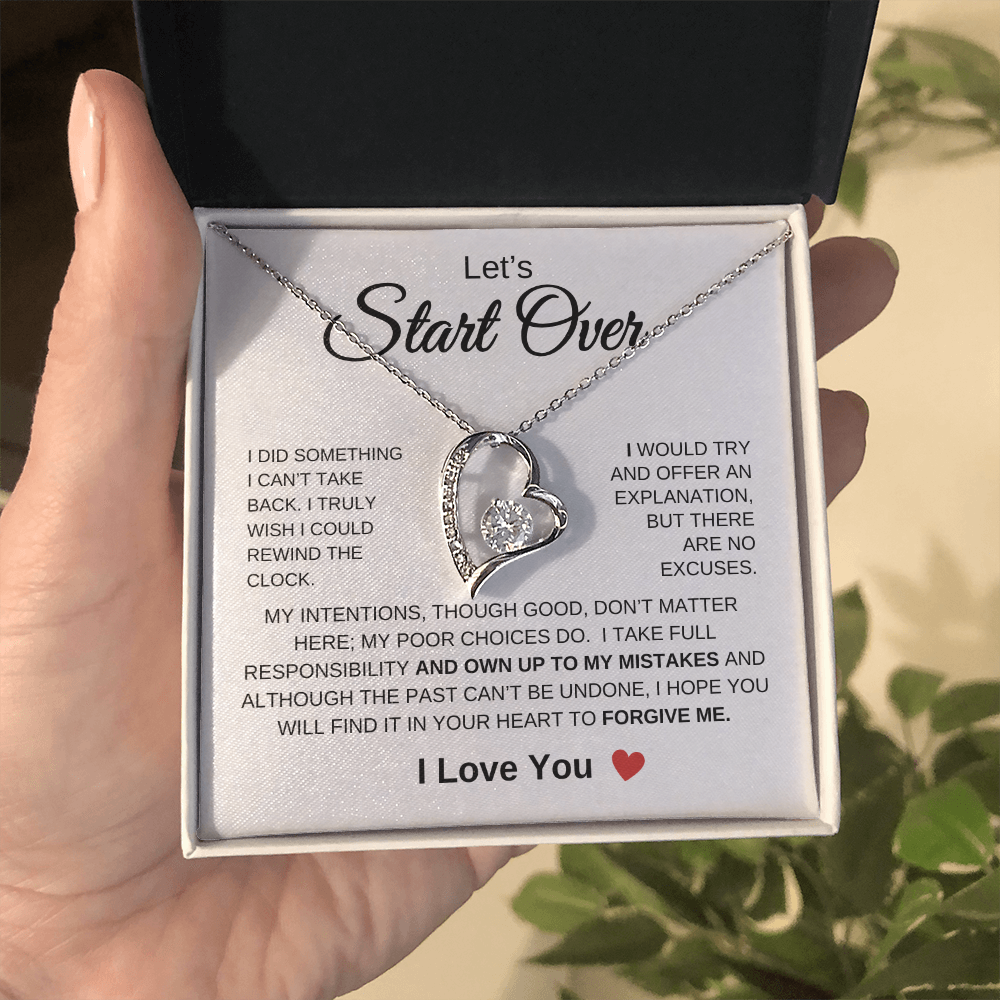 Let's Start Over/Forgive Me/Forever Love Necklace