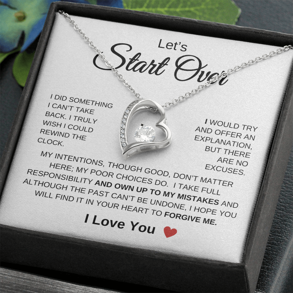 Let's Start Over/Forgive Me/Forever Love Necklace